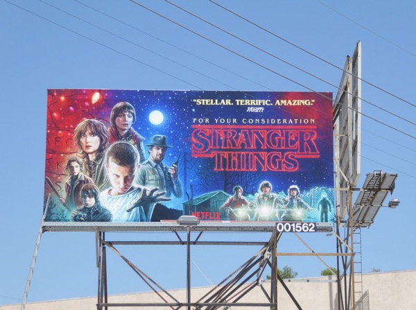 Stranger Things season 1 Emmy consideration billboard Stranger Things season 1 Emmy fyc billboard