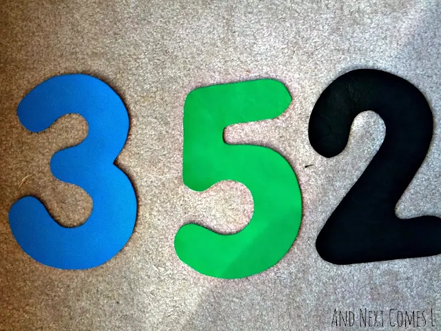 DIY craft for numbers - or you could make letters