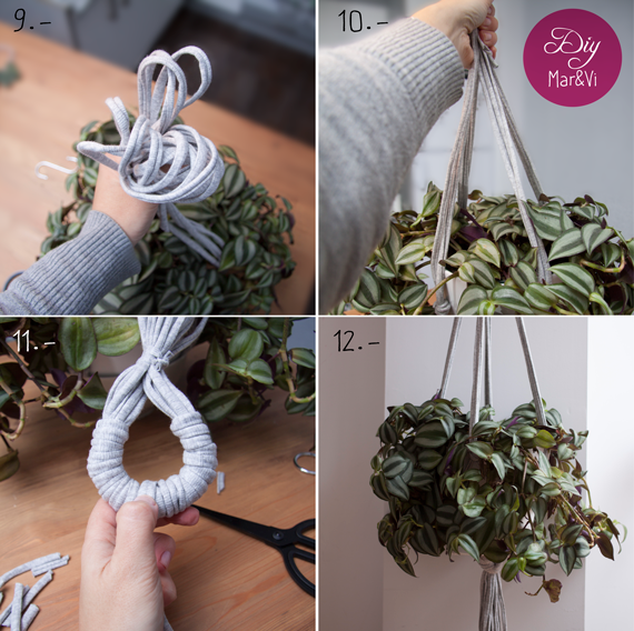 cómo hacer un porta macetas colgante