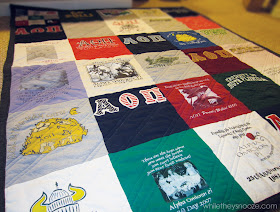 While They Snooze: Fall T-Shirt Quilt Tutorial