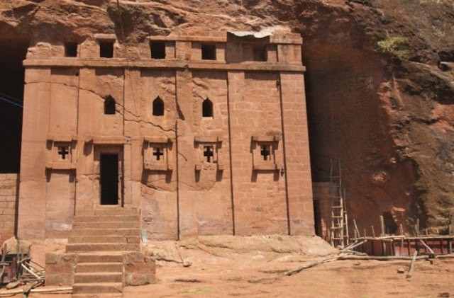 Iglesias talladas en la roca Lalibela, Etiopía