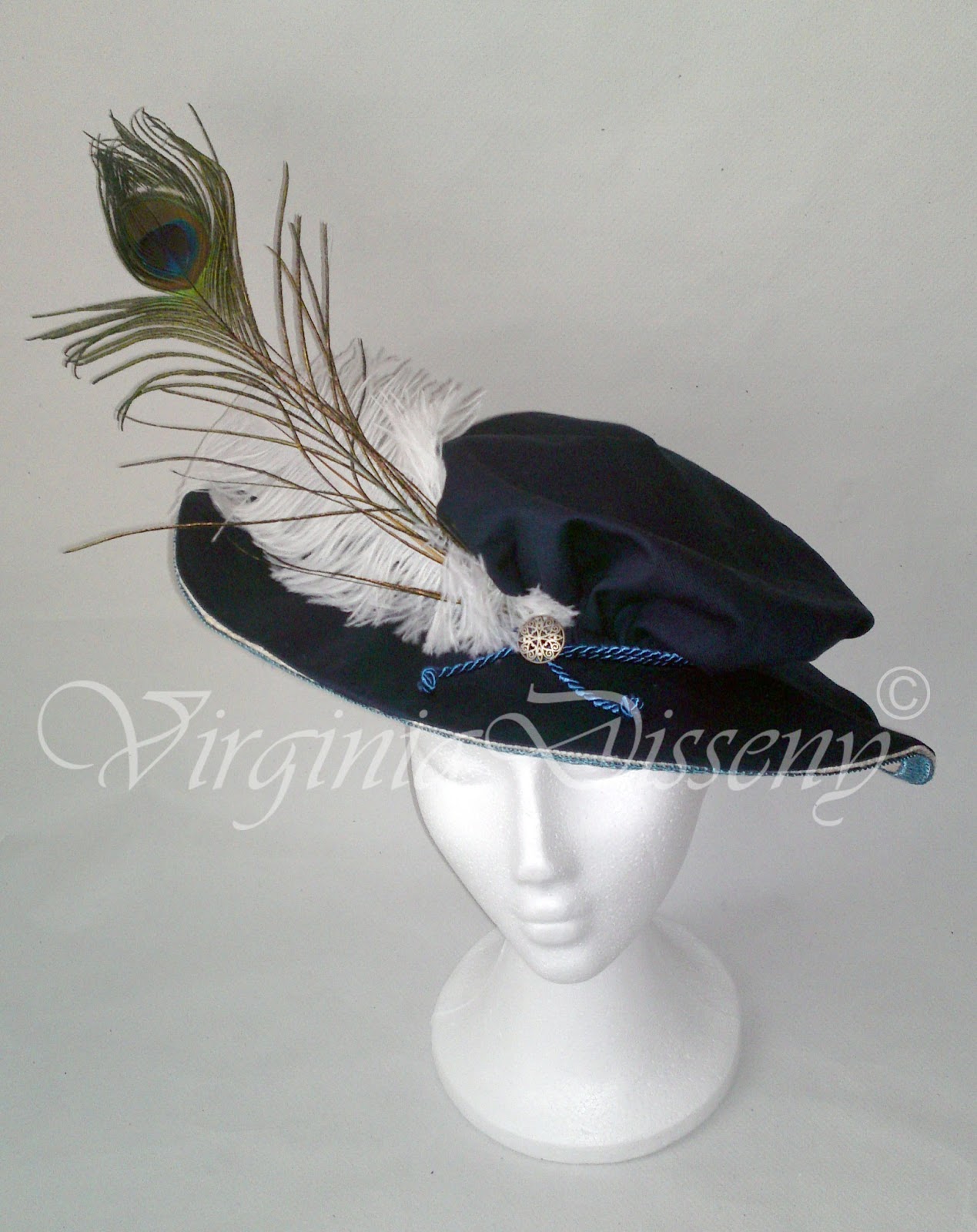 Virginia Disseny: Bonete con ala ..... Una de mis últimas creaciones!!!