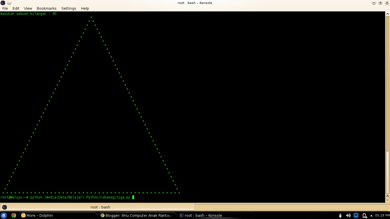 Cara Membuat Segitiga Bolong Di Python ~ Ilmu Computer Anak Rantau