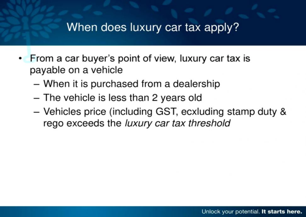 Luxury Car Tax Threshold