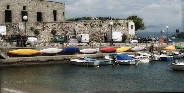 Boats off the coast of Italy