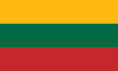 Logo Gambar Bendera Negara Lituania PNG JPG ukuran 400 px