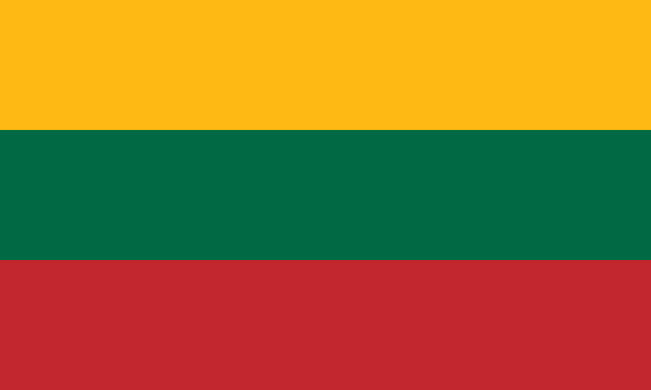 Logo Gambar Bendera Negara Lituania PNG JPG ukuran 600 px