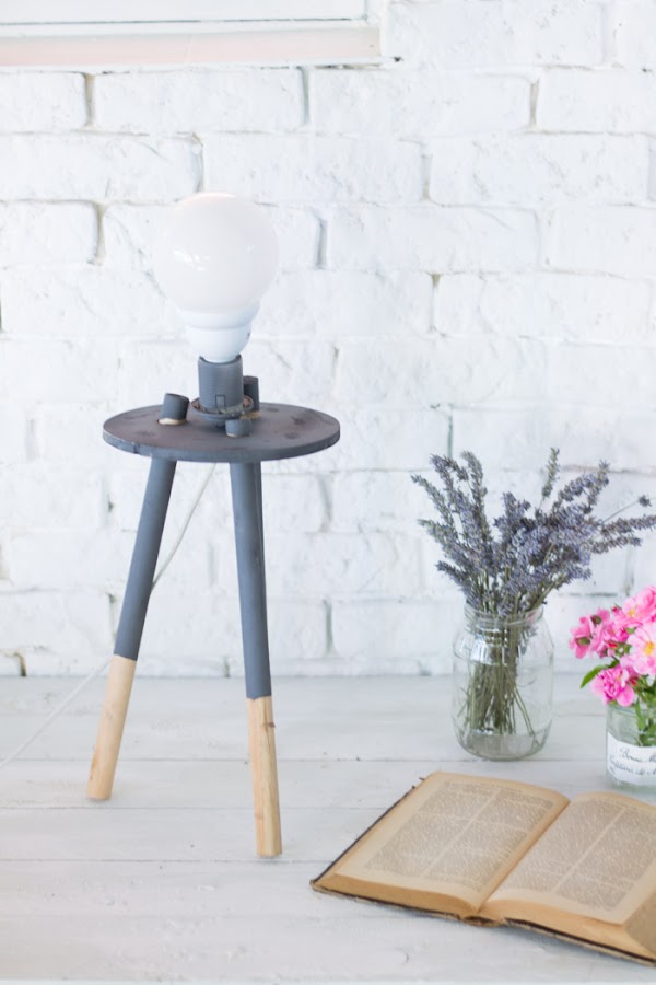 Lámpara nórdica madera diy