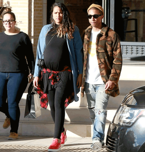 f Pharrell Williams and his very pregnant wife step out in LA (photo)