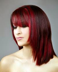 los tonos rojos vibrantes para pelo largo 2015