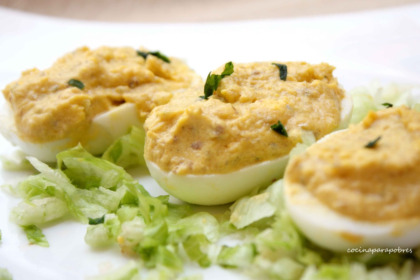 receta huevos rellenos sin mayonesa