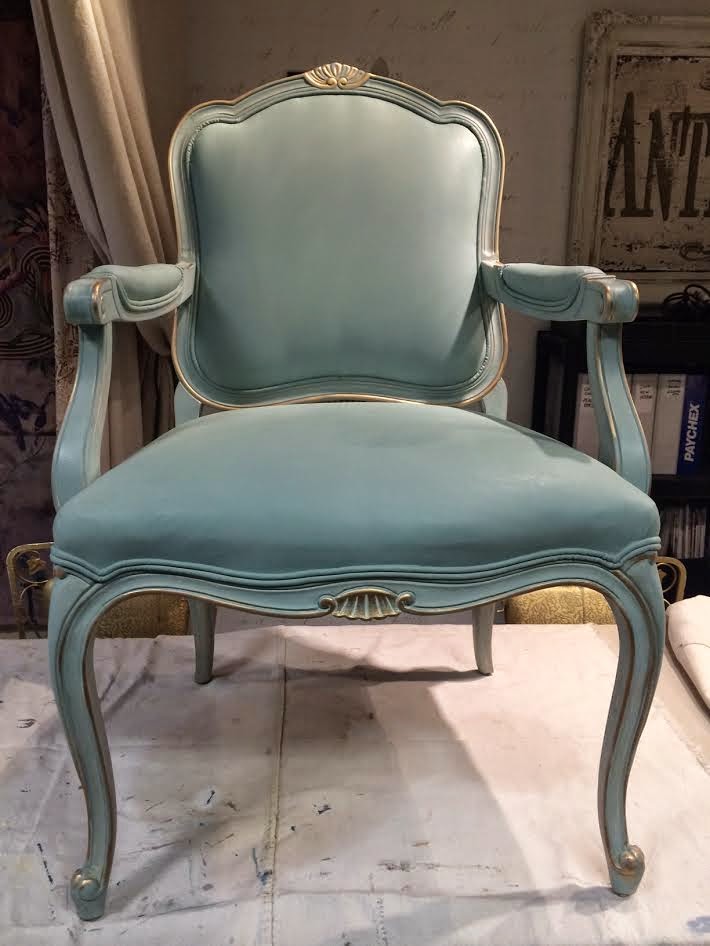 Maison Decor Painted Chair Fabric and Frame, French Style!