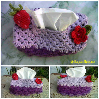 Crochet Tissue Cover Box, Kotak tissue rajut