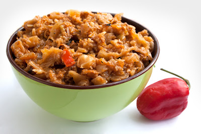 Varza cu soia si ceapa caramelizata(de post)