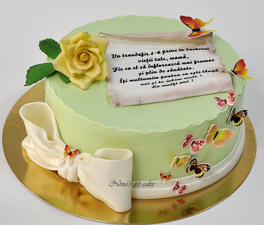 Nina's Art Cake Tort aniversar cu fluturi