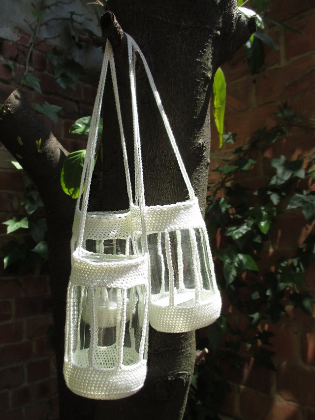 DIY : gehaakte sfeerlichtjes voor in de tuin versie 1 /crocheted garden candle lights version 1
