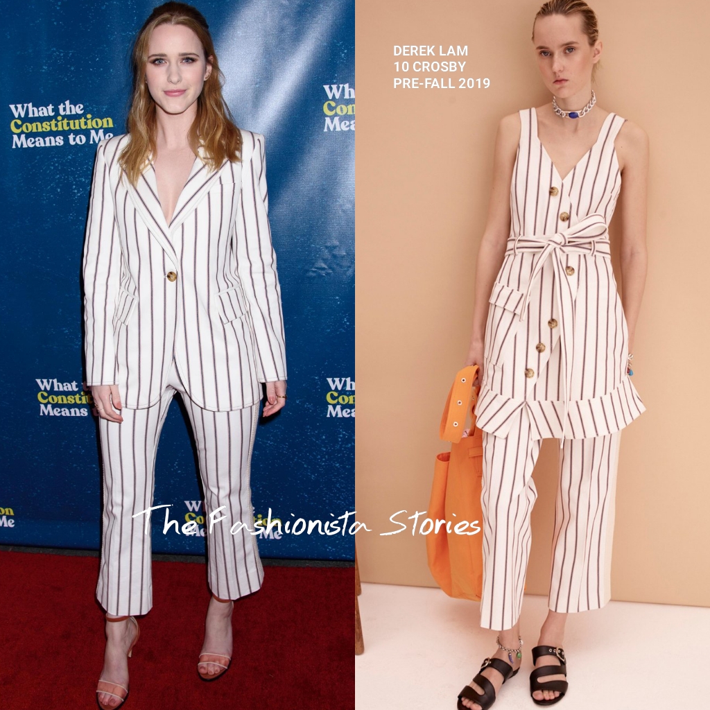 Rachel Brosnahan in Derek Lam 10 Crosby at the 'What the Constitution