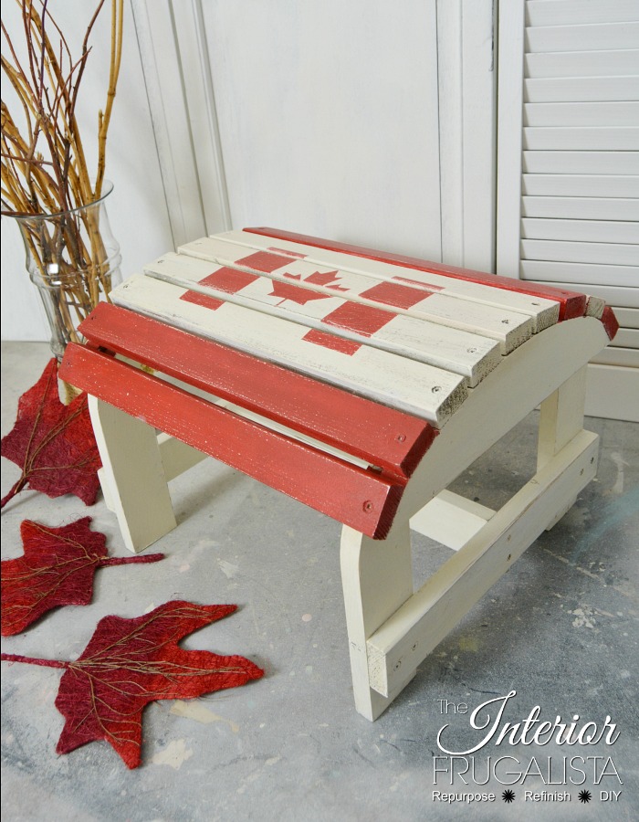 Patriotic Adirondack Footstool For Canada Day Interior Frugalista