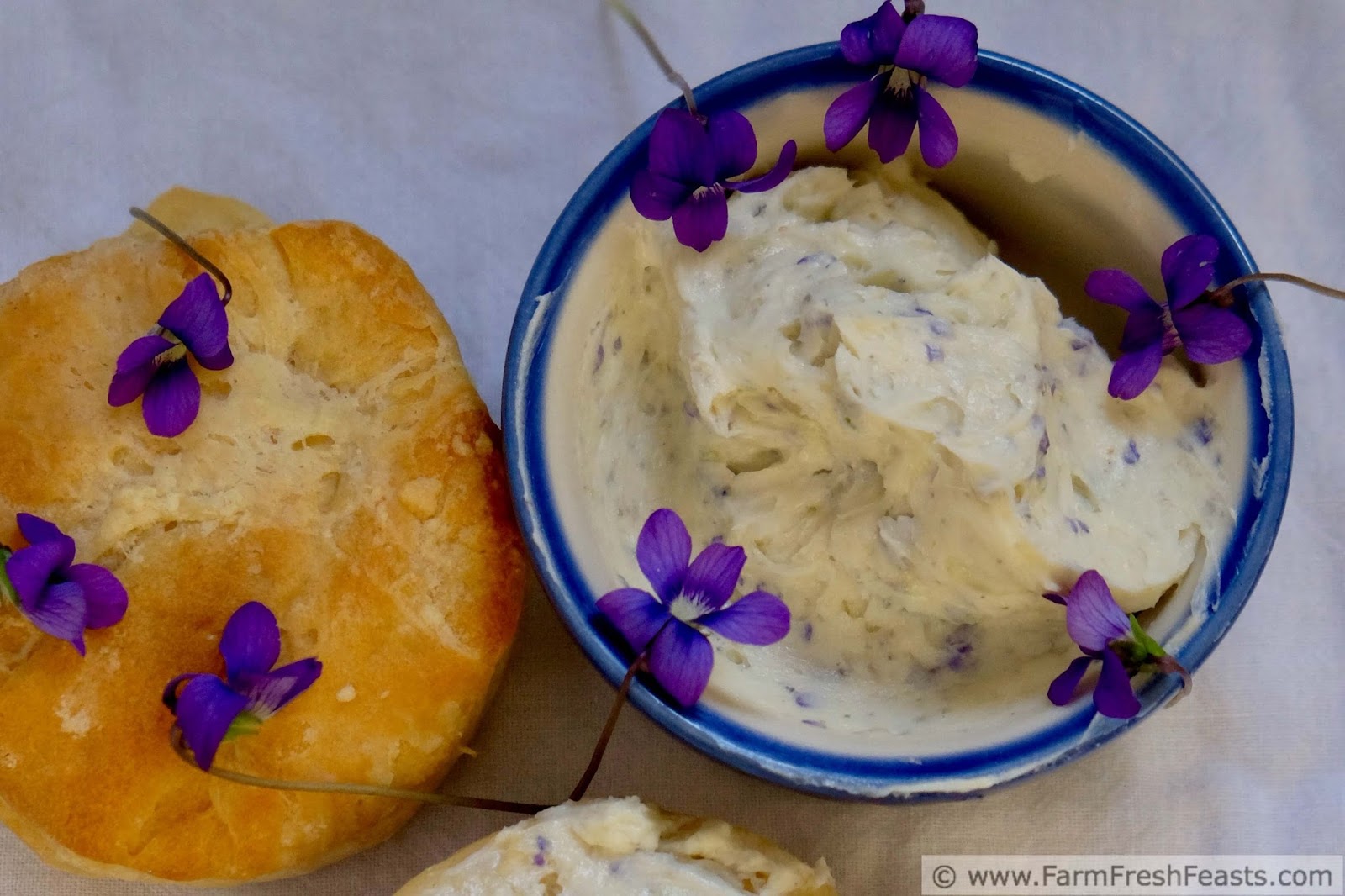 Farm Fresh Feasts Wild Violet Butter for EasterWeek