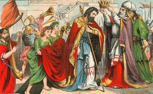 David crowned king in Hebron - Artist unknown