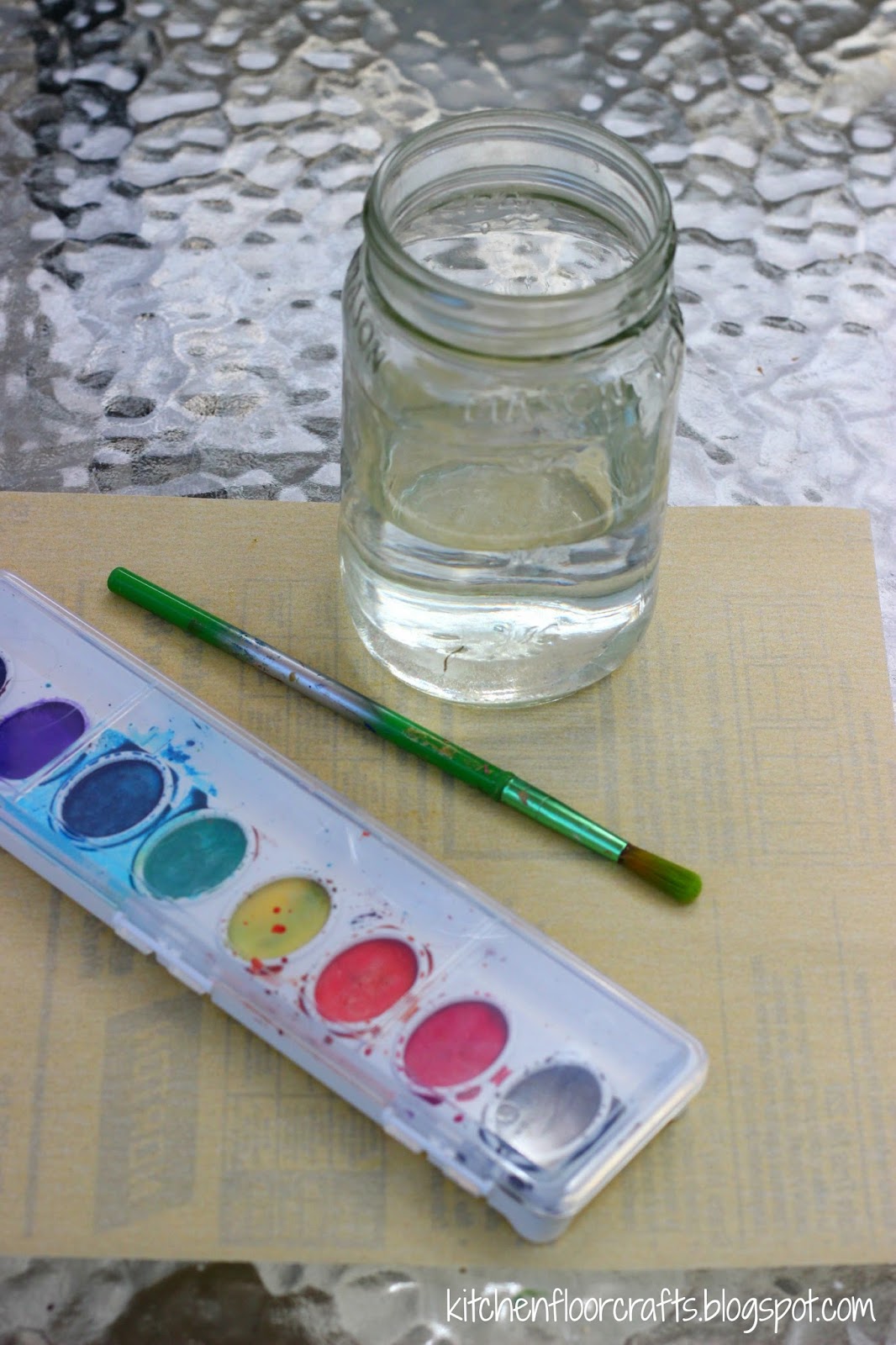 Kitchen Floor Crafts Paint on Sandpaper