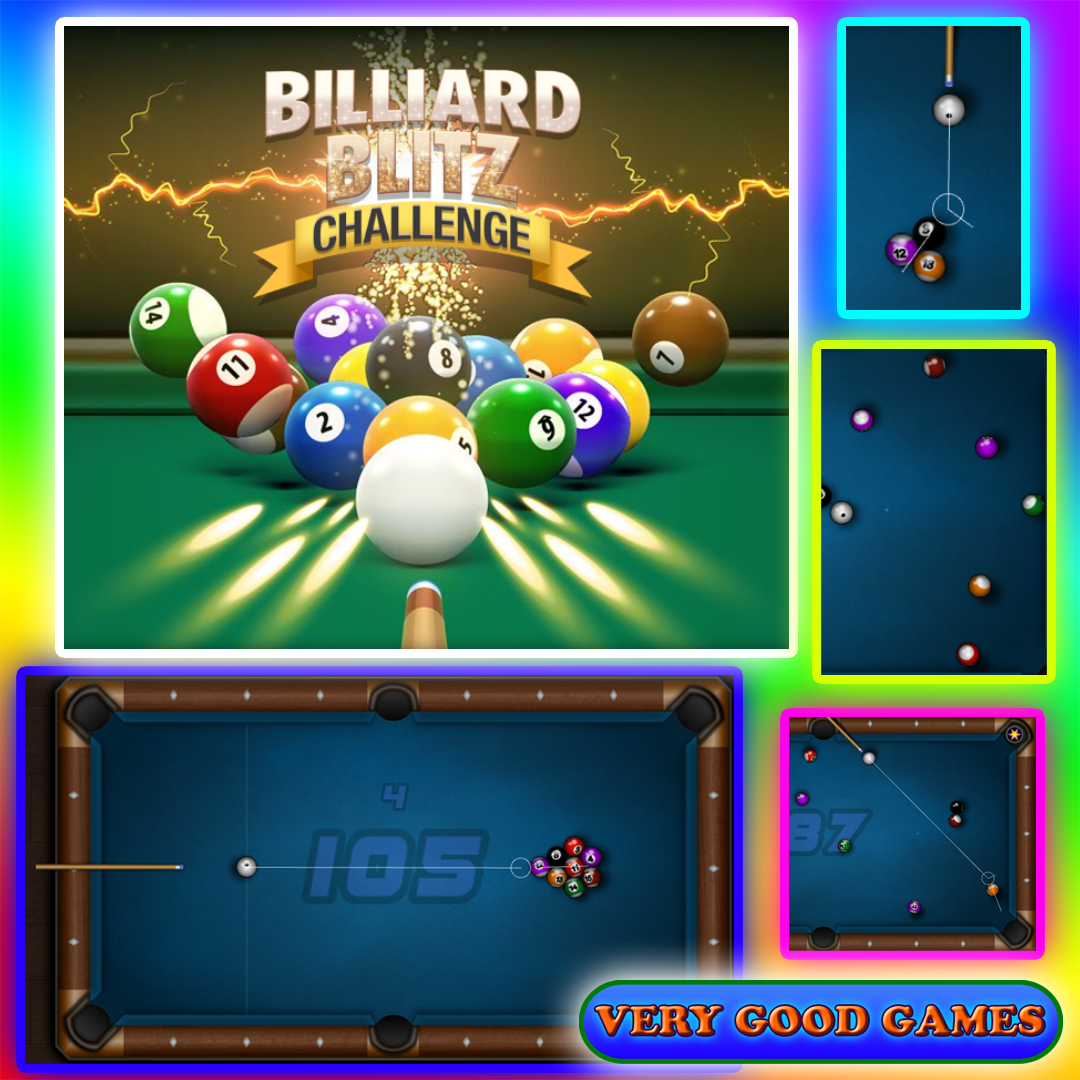 Play online Billiard blitz challenge on the gaming blog Very Good Games