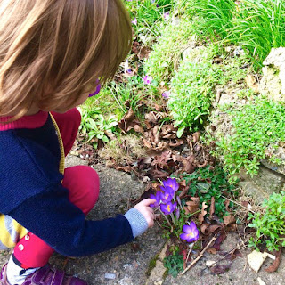 Jane checks the flowers