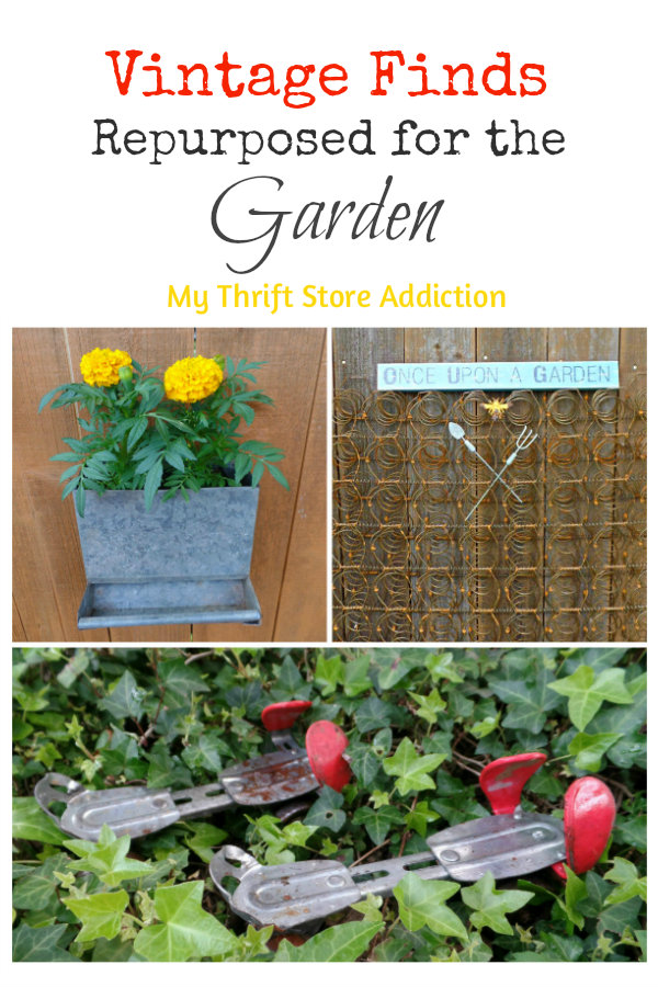 Friday's Find #138 mythriftstoreaddiction.blogspot.com Vintage finds repurposed for the garden