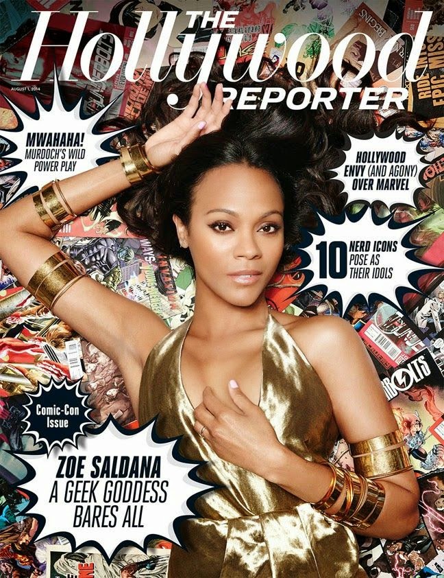 Zoe Saldana - The Hollywood Reporter Magazine, August 2014 - Desifunblog