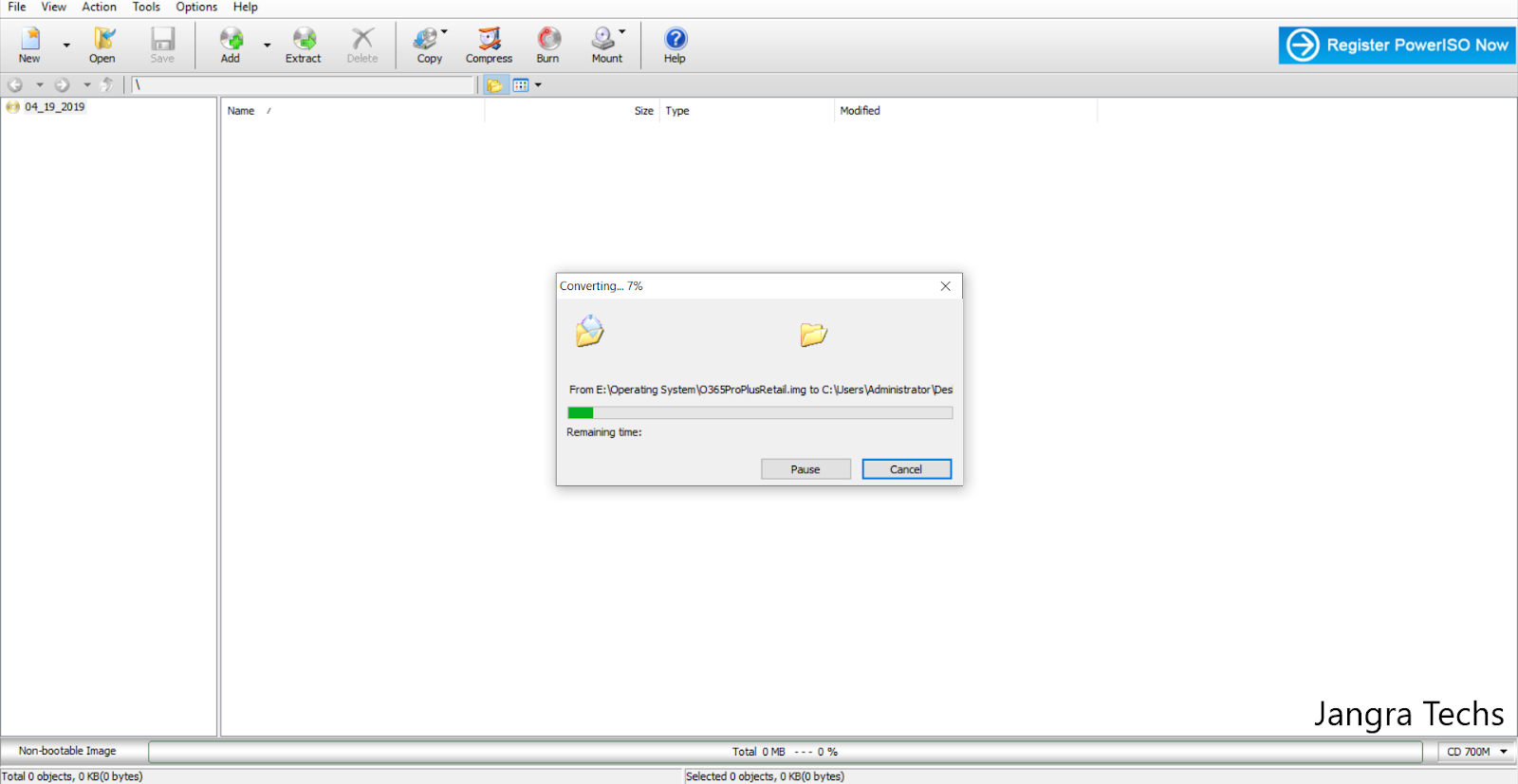 How to convert .NRG image file to .ISO image file Jangra Techs