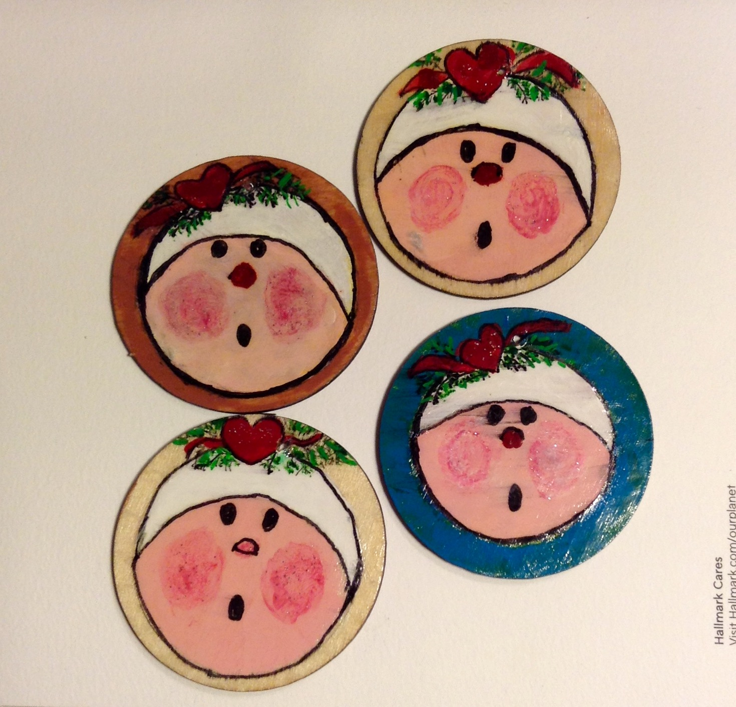 Nancy's Arts & Crafts Painted Wooden Discs for Necklaces