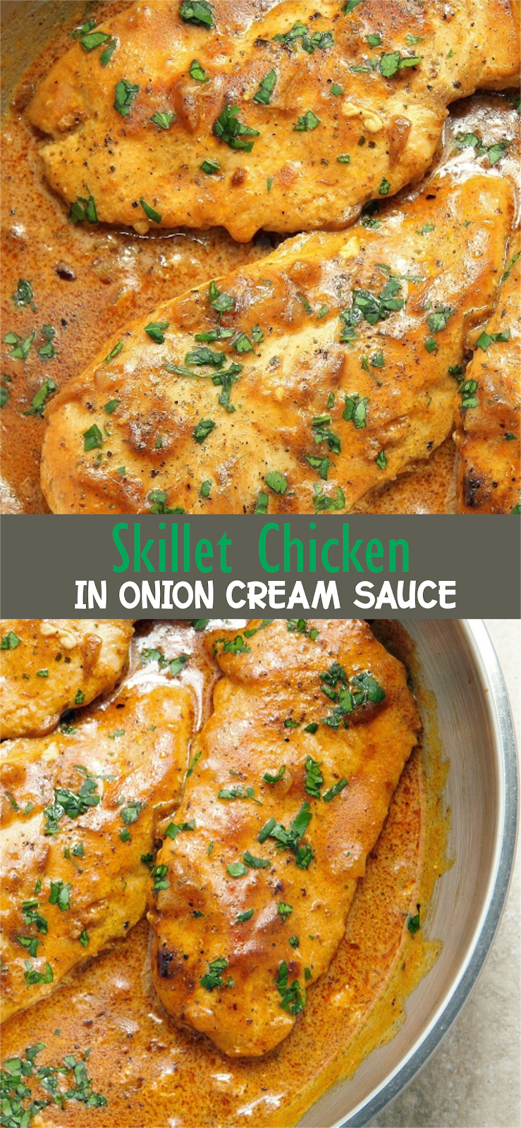 Skillet Chicken in onion cream sauce EAT