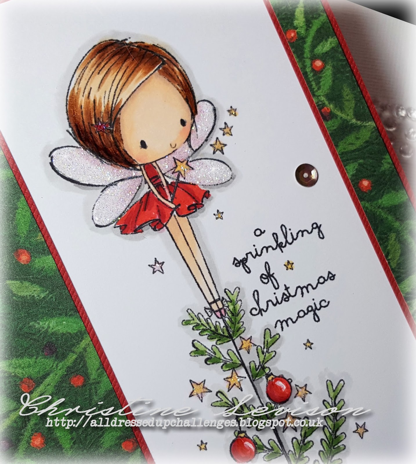 Handmade by Christine Christmas Tree Fairy