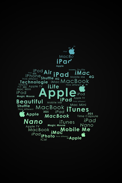 Apple Logo Typography iPhone Wallpaper By TipTechNews.com