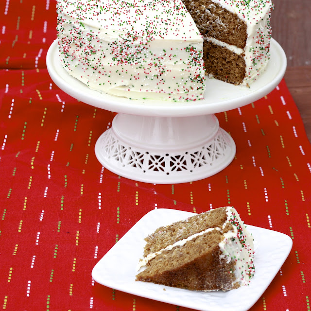 Ginger Cake with Maple Cream Cheese Frosting