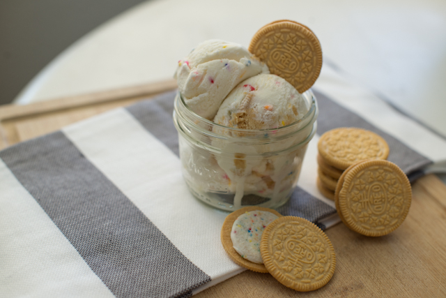 Oreo Birthday Cake Ice Cream Recipe--the best homemade ice cream I have ever made!