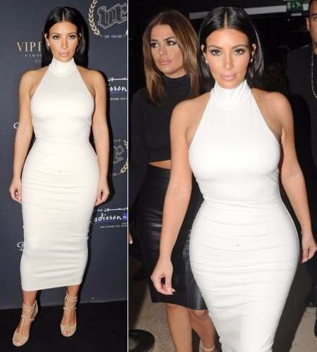 vestido kim kardashian midi