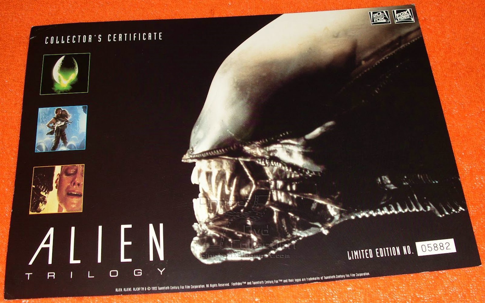 Oinotna7's dvd collection Alien Trilogy Limited Facehugger Case VHS UK