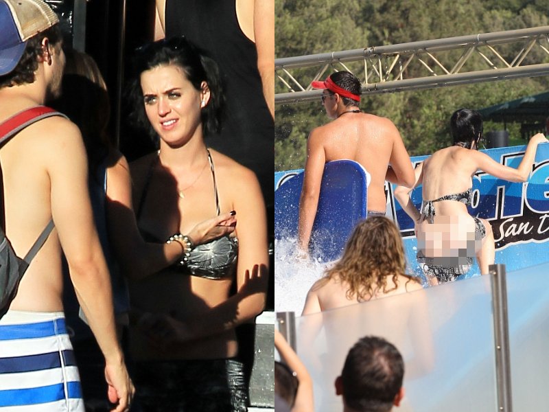 Katy Perry suffered a wardrobe malfunction during an outing recently. 