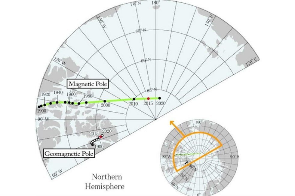Il Polo magnetico della Terra sta cambiando a grande velocità e nessuno sa perché. Il Polo magnetico della Terra sta cambiando a grande velocità e nessuno sa perché.