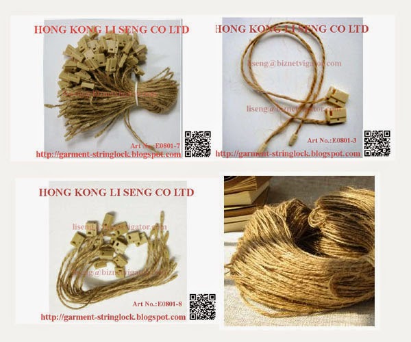 Hemp Rope Hang Tag String Lock Pin For All Clothes Supplier