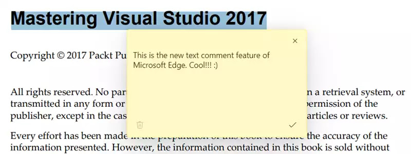 Here's how to insert and save comments to PDF documents in Microsoft Edge (Chromium) browser