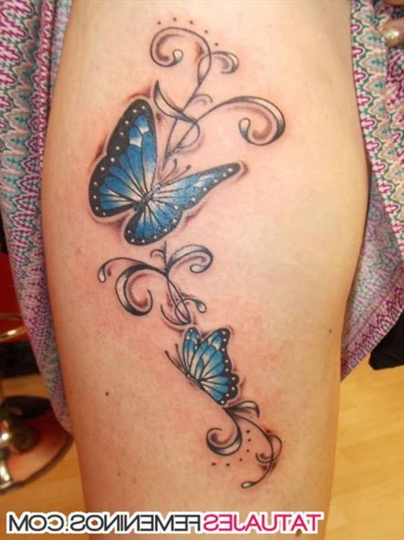 Tatuajes de mariposas y flores para mujeres Los diseños más 