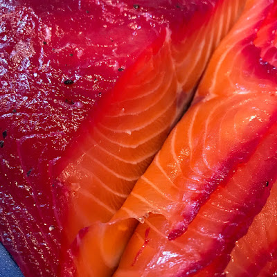 Beetroot and Dill cured Salmon Gravlax - The Grazer Beetroot and Dill cured Salmon Gravlax - The Grazer