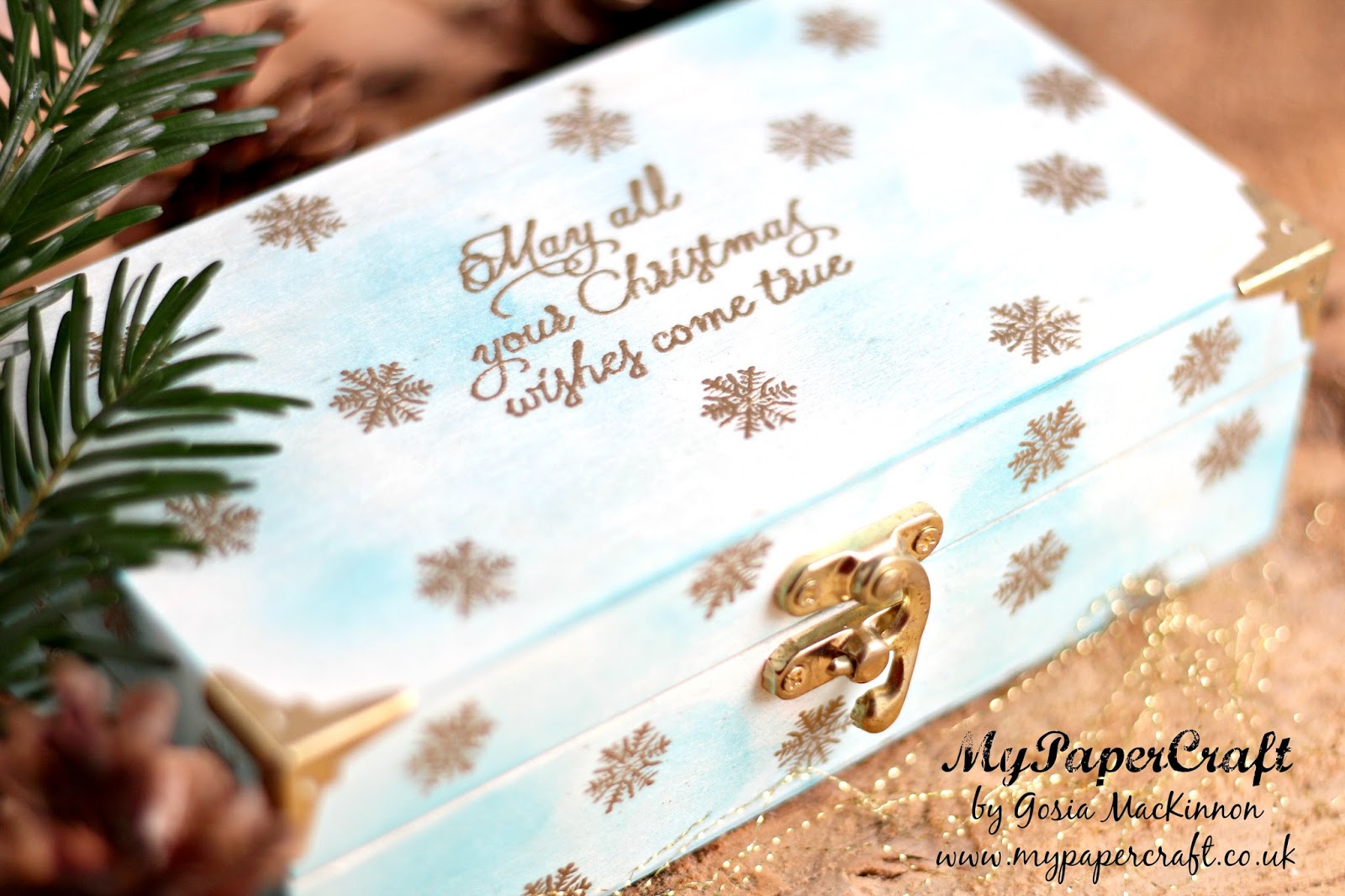 HOW TO DECORATE A WOODEN BOX USING HIT EMBOSS TOOLS FROM STAMPIN' UP