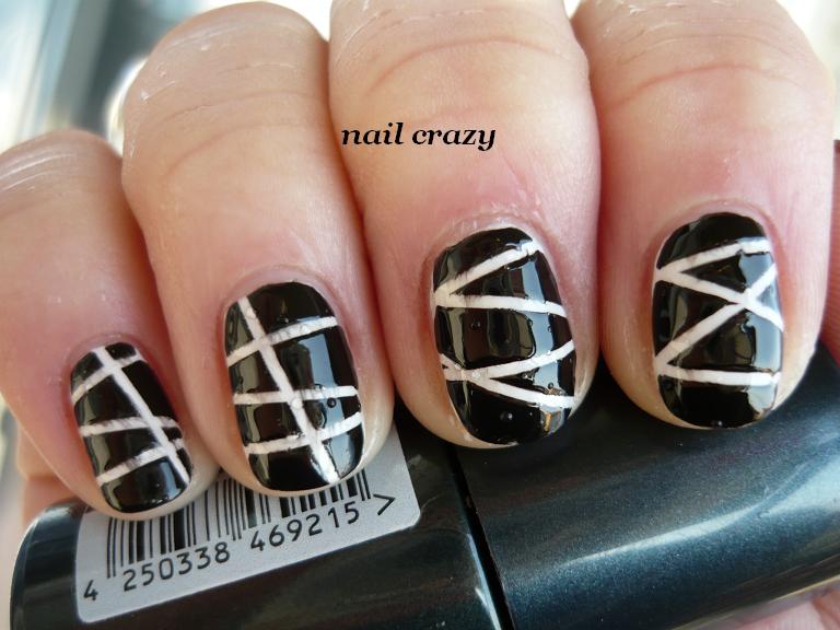Nail crazy: Black & white nails challenge: Day 10