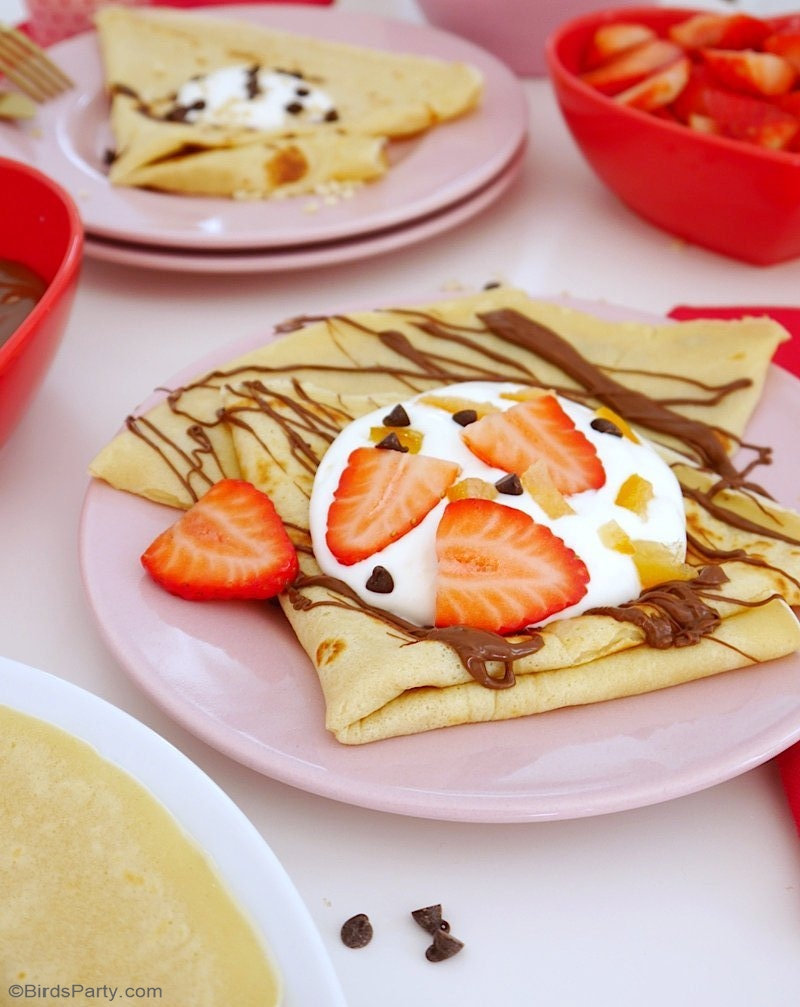 French Crepes Pancake Recipe Party Ideas Party Printables Blog
