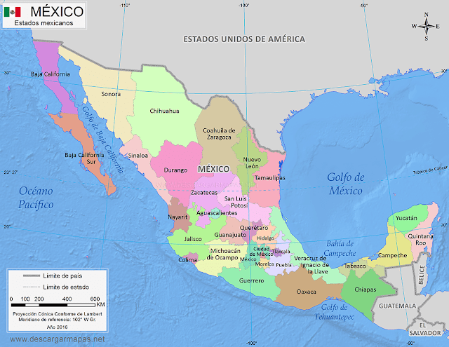 25 Imagenes Mapa De Mexico Y Sus Estados Con Nombres Images Rezfoods