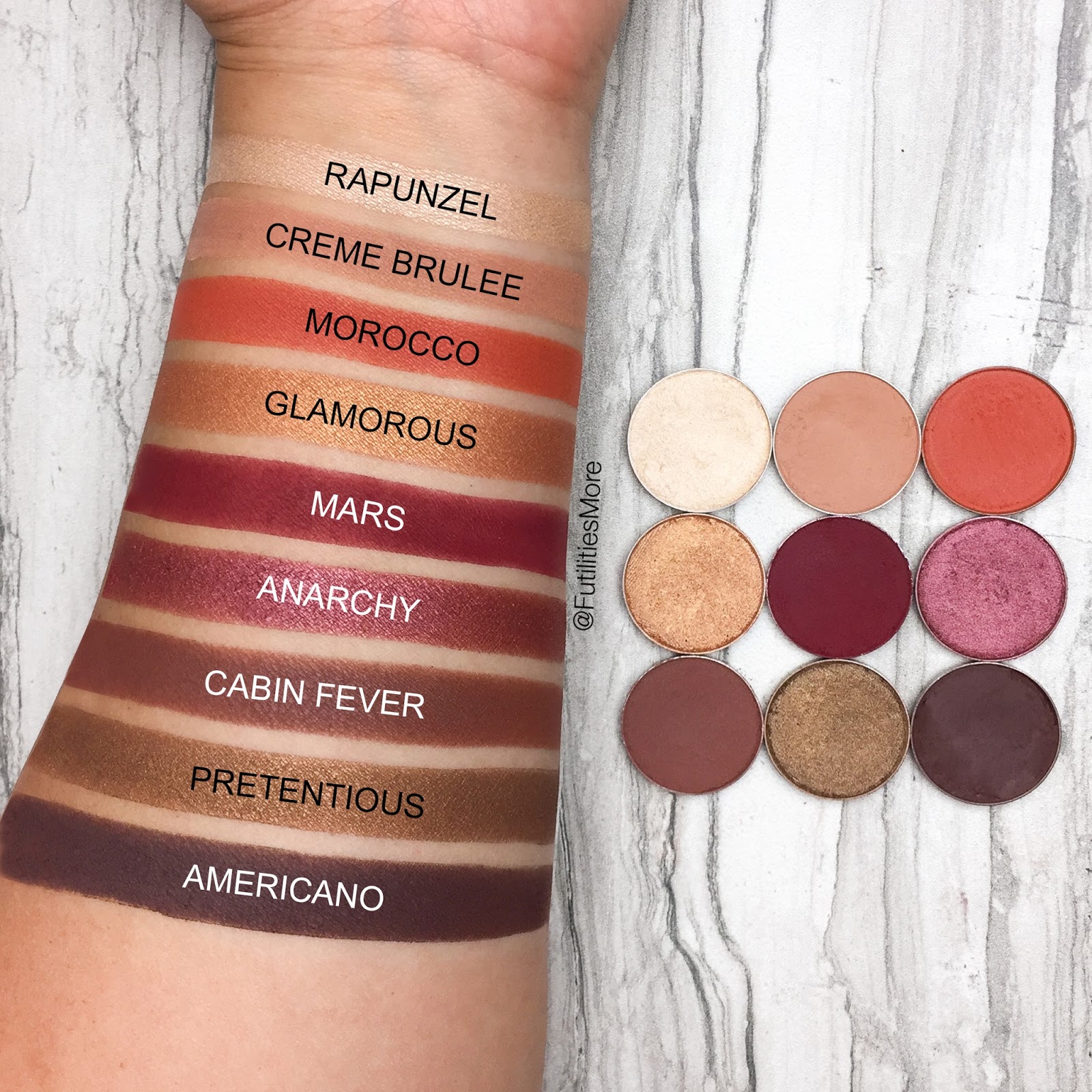 Futilities and More Kylie Cosmetics Burgundy Palette Dupes with Makeup