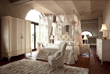 Romantische-Schlafzimmer-landhausstil-Design-mit-weiß-einrichtungsideen